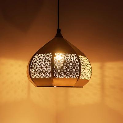 'Moroccan Paradise' Hand-Etched Iron Wall Pendant Light for Living Room & Ceiling Hanging Lights for Home Decoration (Without Bulb)(Corded Electric)