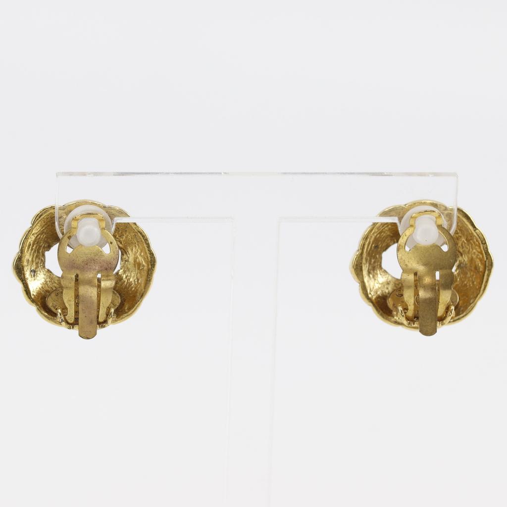 CHANEL COCO Mark Earring vintage Plated Gold 15.7g Women Used