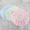 Pink Polka Dot Shower Cap PE Material Waterproof Soft Elastic Band Secure Fit Travel Friendly Lightweight Foldable Hair Protect
