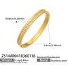 European and American Style Geometric Enamel Buckle and Zircon Flower Stainless Steel Bracelet Set