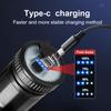 3000LM Hohe Leistung Superhelle LED Wiederaufladbare Taschenlampe COB Flutlicht Typ-c Aufladung Leistungsstarke Laterne Tragbare LED Lampe Eingebaute Batterie