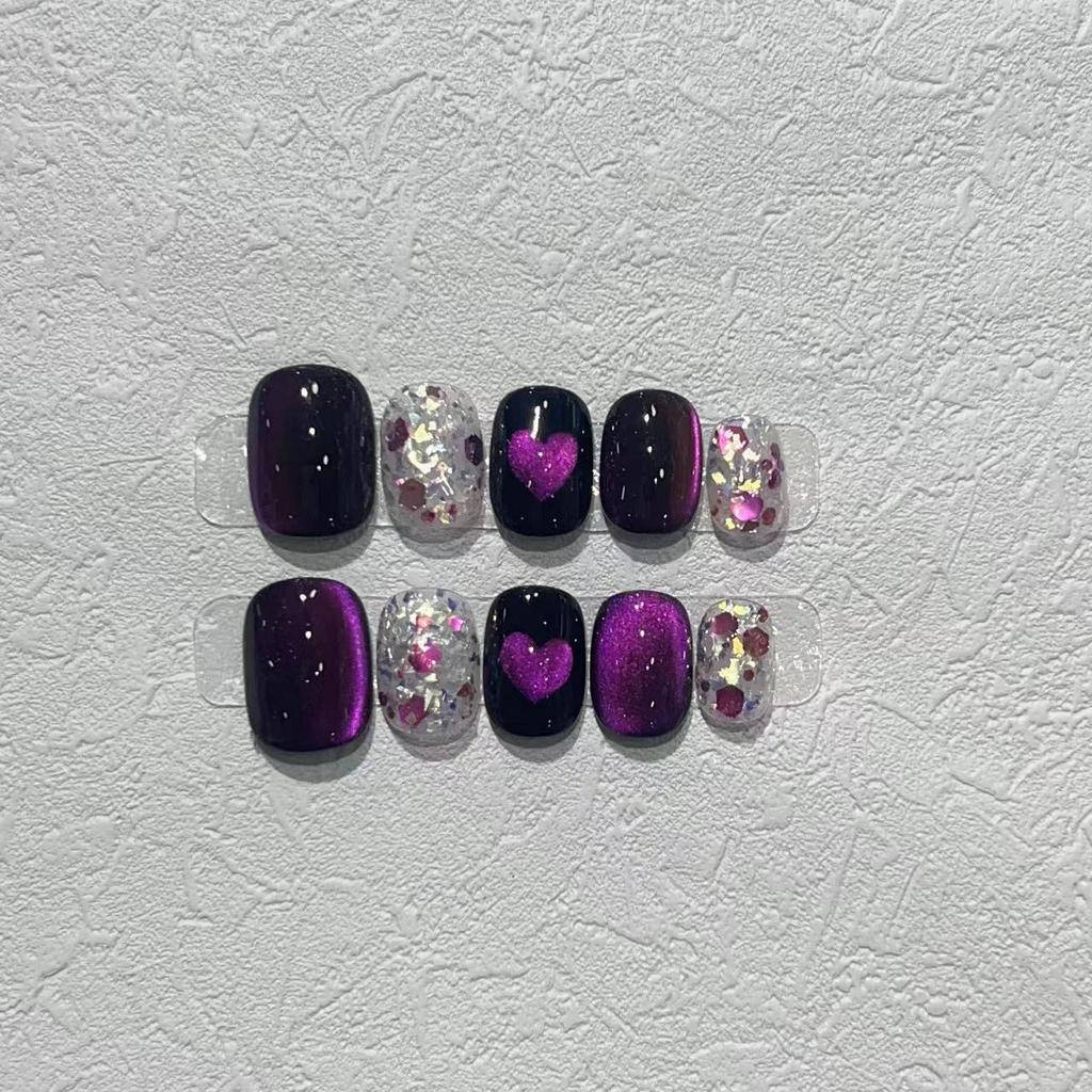 New Style of Wearing Armor Handmade Japanese Short High-end Ins Style Armor Shiny White Nail Art
