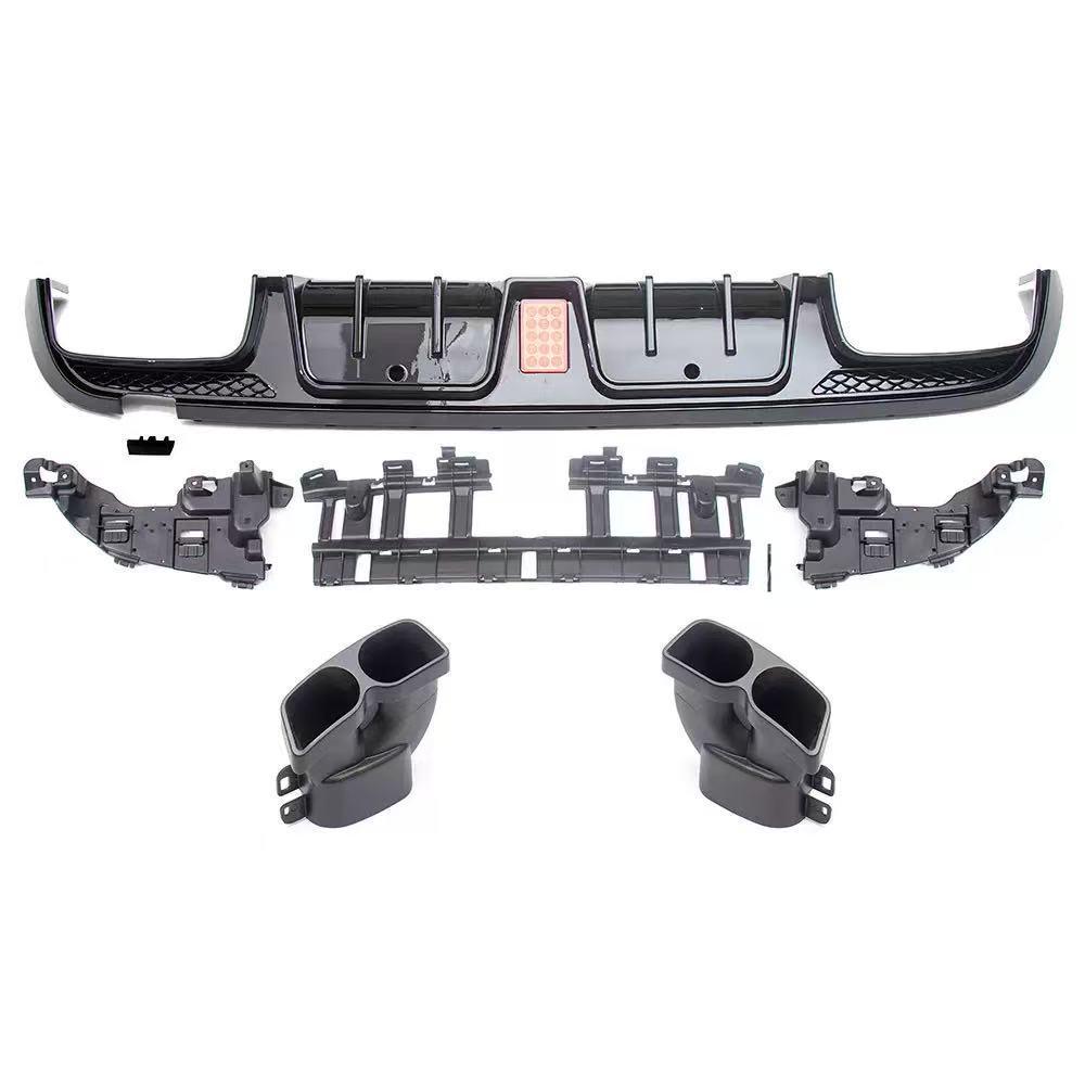 2015-2018 Mercedes-Benz C-Class W205 Brabus Rear Diffuser Kit with Exhaust Tips