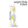 Cute Resin Bee keychain Women Girls Bowknot Key Ring Pendants for Handbag Charms DIY Key Chain Jewelry Gifts