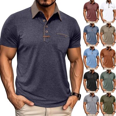 Herren Farbe Kurzarm Tops Herren Casual Mode Kurzarm Tops