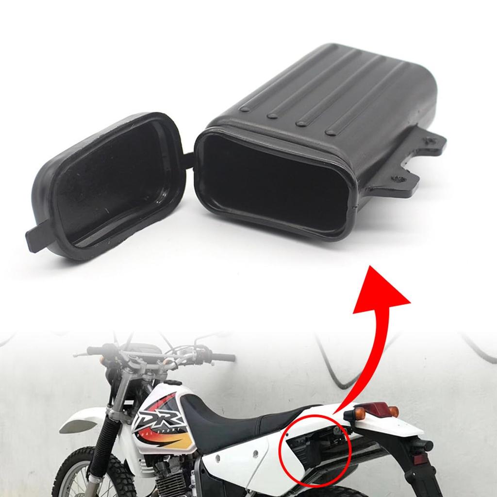 Motorcycle Tool Box, Bottle Container, Repair Holder, For Yamaha TW200 Trailway, 1987-2015, ABS Plastic, Black