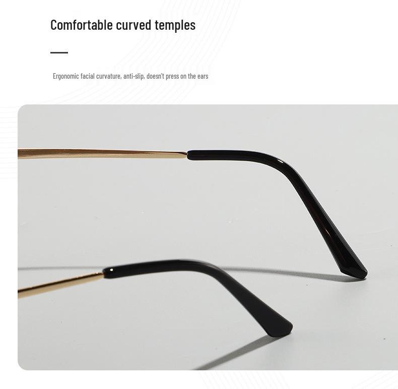 Trendy European & American Style Color-Block Large Frame Women's Glasses - Photochromic Anti-Blue Light.