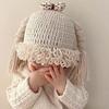 Breathable Kids Knitted Hat Elastic Newborn Headgear Personality Baby Braid Wig Hat  Versatile