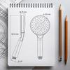 AWD INTERIOR 1984 single-function shower head, silver