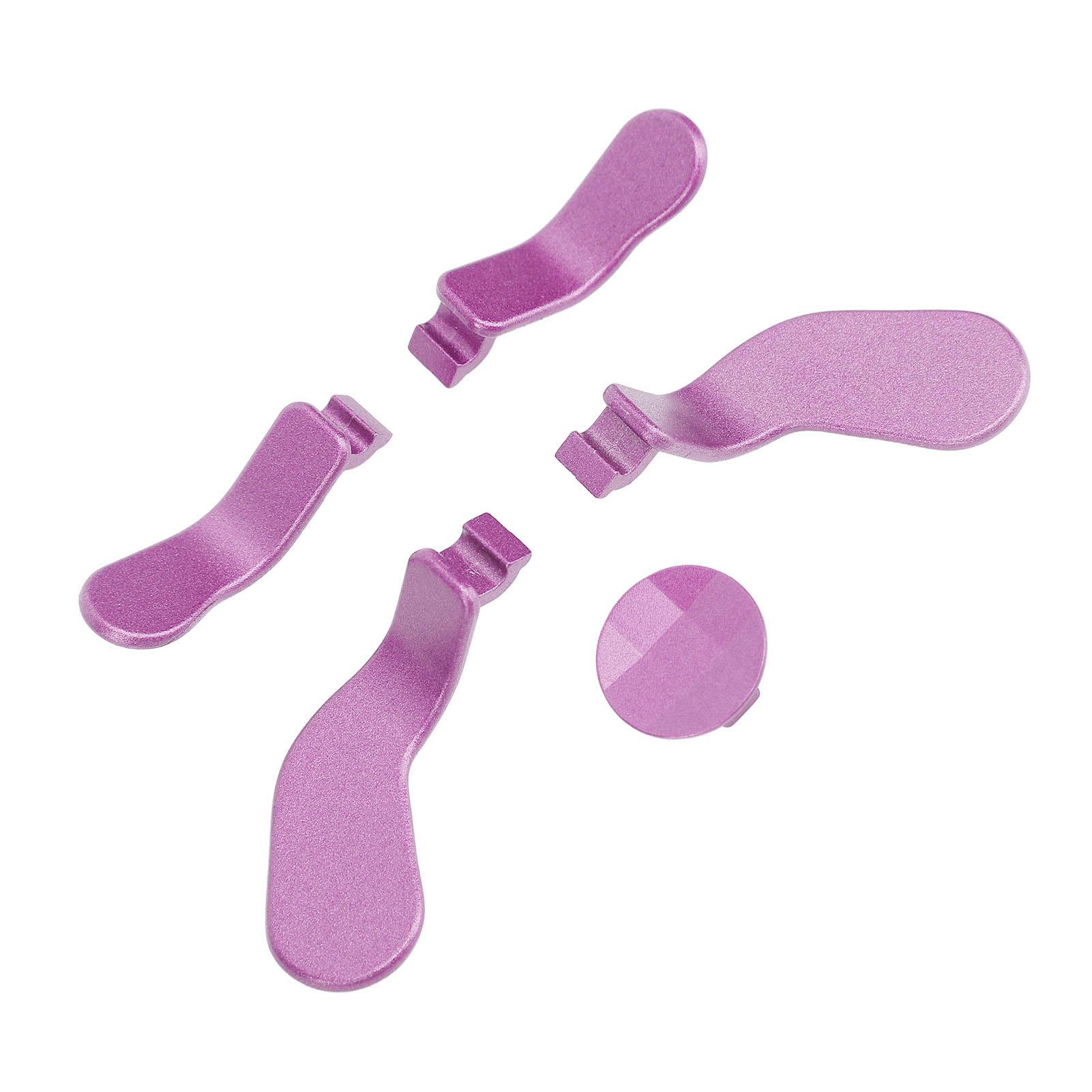 

Пелюстки ігрового контролера 4 нержавіючі накладки на стіки та 1 D-пад Заміна для Elite світло-фіолетового кольору