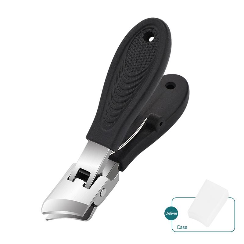 

Large Jaw Openning Nail Clipper Thick Hard Slanted Nail Cutter Stainless Steel Manicure Tools Toe Cutter Trimmer Anti-Splash чёрный