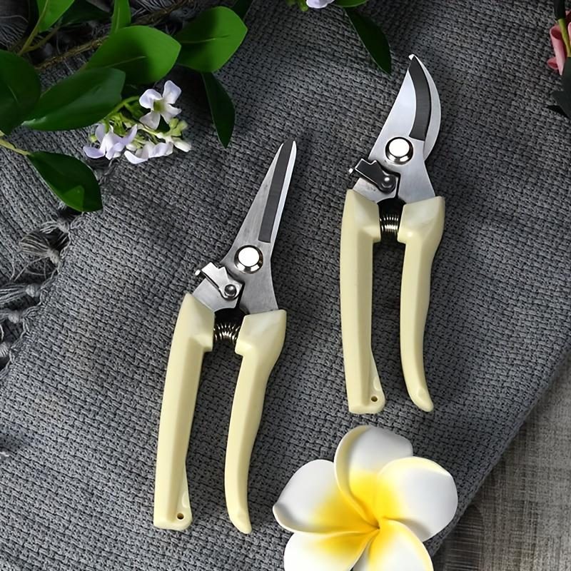 Foarfece de grădină din oțel inoxidabil, repararea ramurilor de flori, culesul fructelor, plante de grădinărit, cot cu cap drept confortabil multifuncțional, economisind forță de muncă