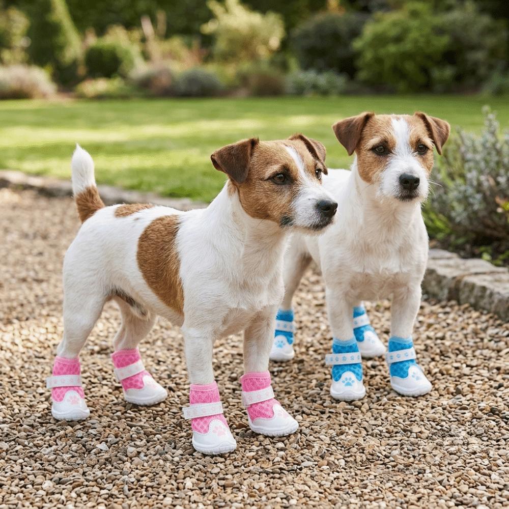 4pcs Air Permeable Mesh Upper Breathable Pet Shoes Summer Puppy Footwear  Small Pet Paw Care