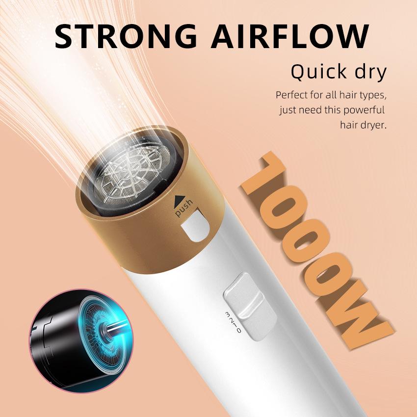 5-in-1 Multi-Function Hair Styling Tool: Hot Air Comb, Dual-purpose Hair Dryer, Straightener, Curling Iron