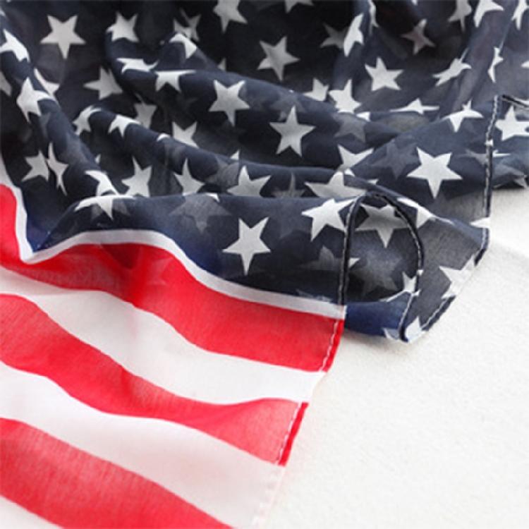US Flag Wrap Shawl Patriotic Scarf for Festival Party Holiday Celebration Scarf
