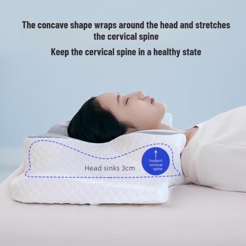 Memory-Schaumstoffkissen Schmetterlingsform Nackenkissen Hohe Dichte Memory-Schaumstoff Atmungsaktiver Bezug Ergonomisches Konturdesign