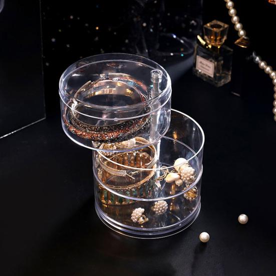 Örhängelåda Transparent för sovrum Stor kapacitet 3/4/5 lager Byrå Smycken Eardrop Dangler Organizer Praktisk förvaring