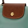 Longchamp Le Pliage Brand Logo Leather Trim Nylon Canvas Tote Bag Women Tote Bags Cerulean 34175089P99