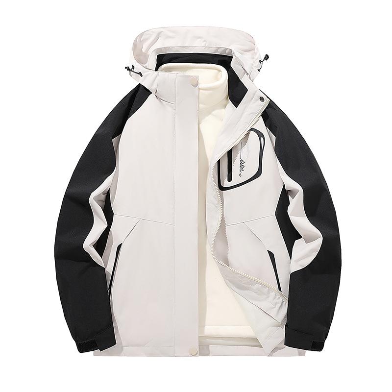 New Autumn and Winter Jacket Outdoor Three-in-one Removable Liner Windproof and Waterproof Jacket Thickened