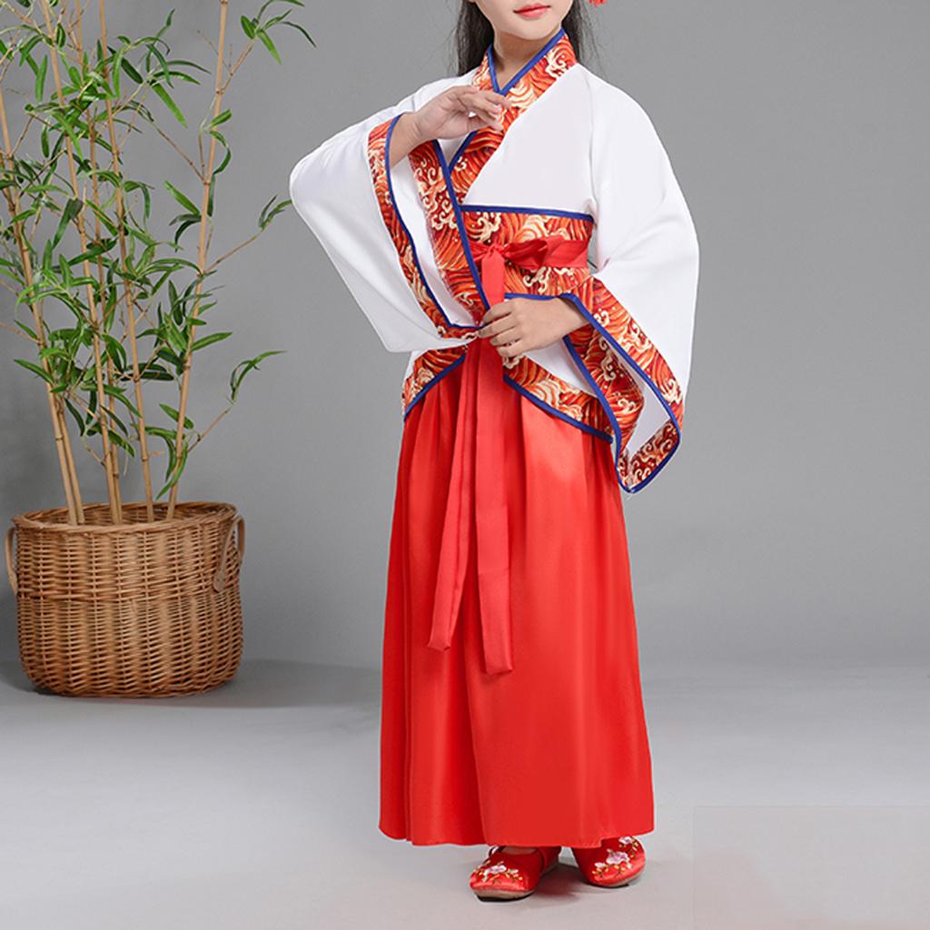 Traditional Chinese Girls Hanfu Outfit Vintage Style Dress Set with Skirt for Role Play and Cultural Events Suitable for Various Occasions