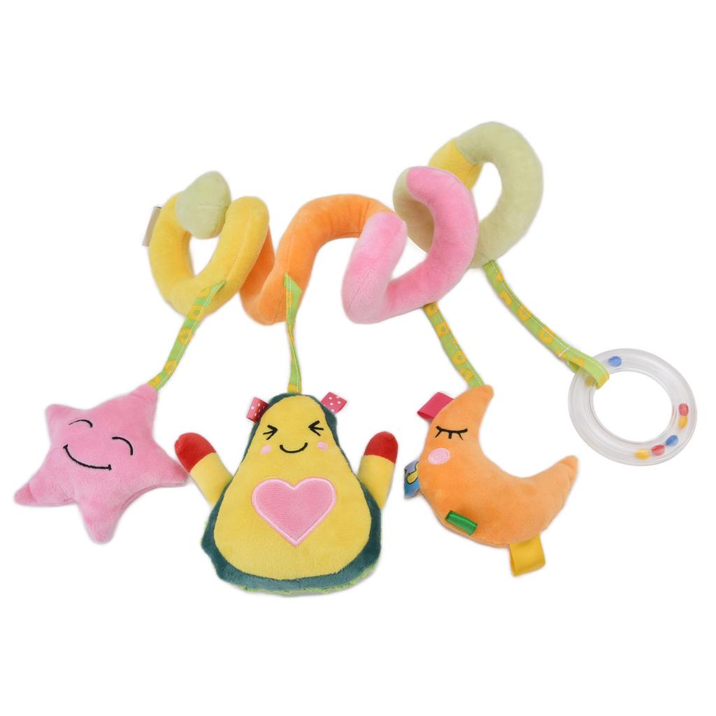 Baby Spiral Wrap Crib Bed Toy Cartoon Cute Stroller Car Seat Hanging Plush Rattle Toy