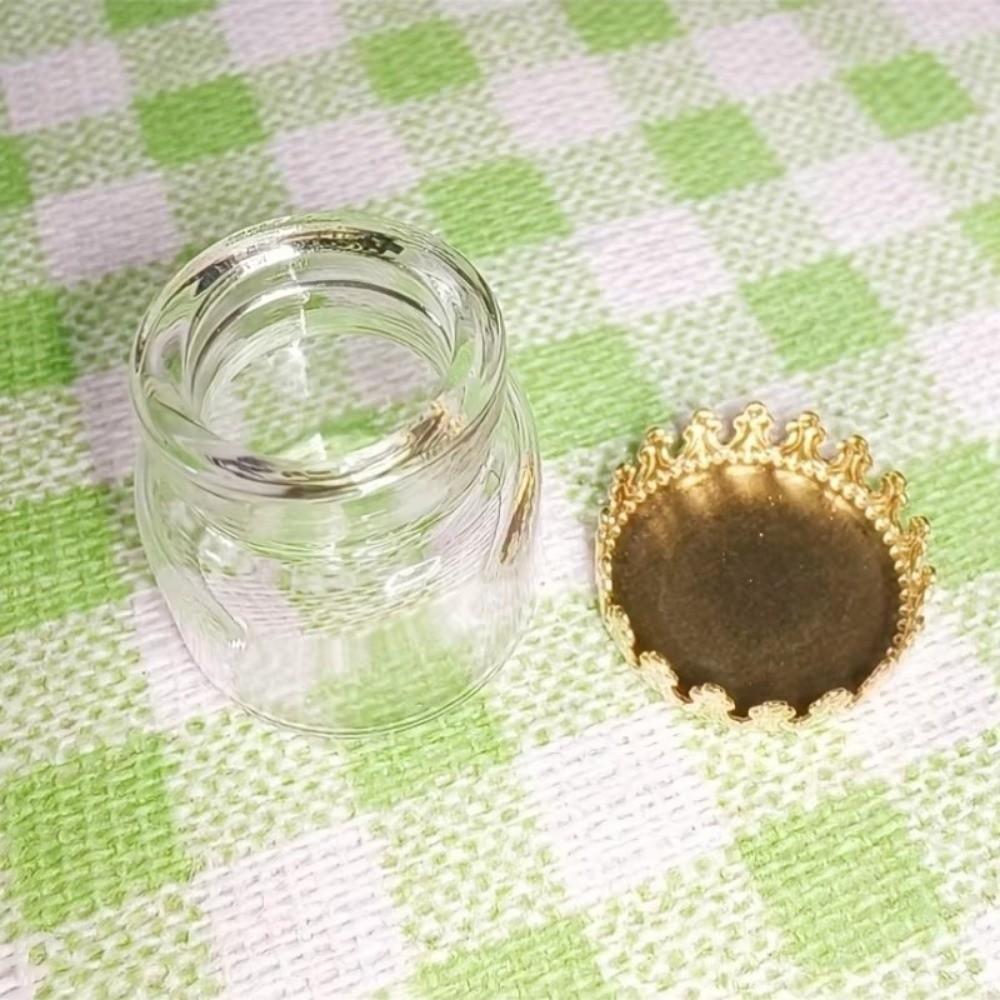 10pcs DIY Glass Jar Mini Miniature Figurines Cute Glass Bottle  Craft Supplies