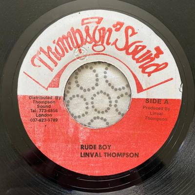 7inch Record LINVAL THOMPSON - Rude Boy NONE Thompson Sound Japan Reggae, Ska & Dub Used