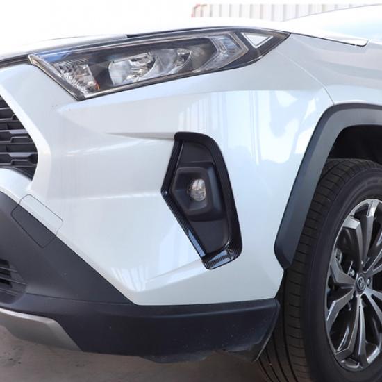 Carbon Fiber Front Fog Light Lamp Trim for Toyota RAV4 -2025