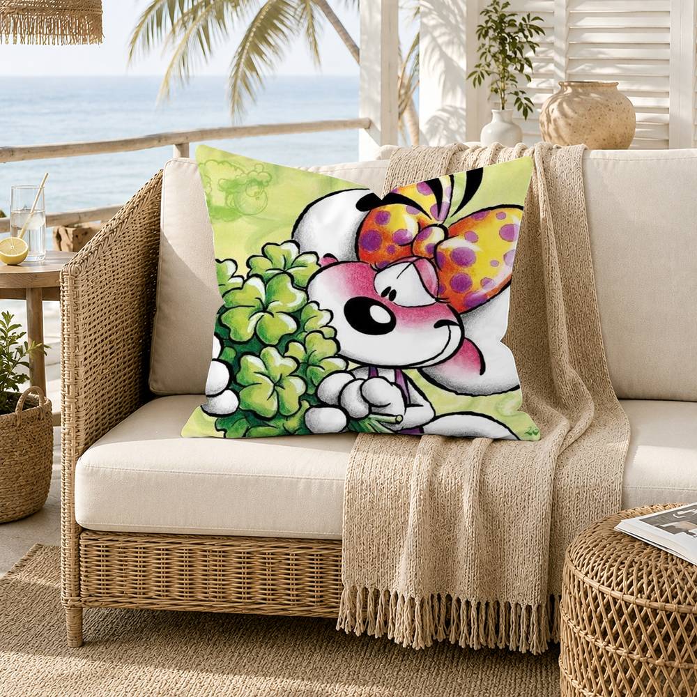 Cartoon Diddl Mouse Pillow Case for Sofa Living Room Home Office Decor Protective Cover