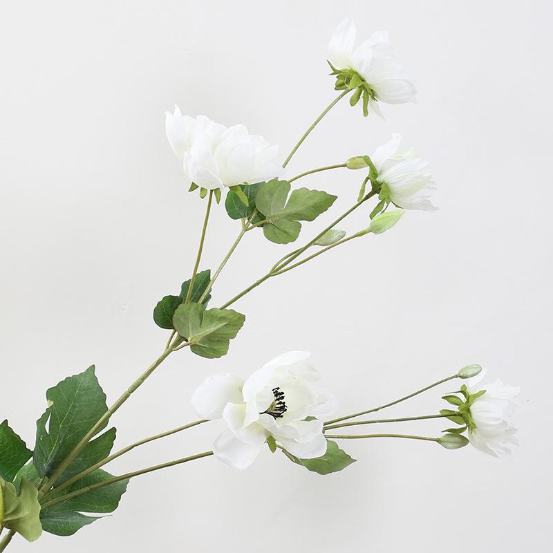 

Simulation bouquet anemone, living room home decoration wedding layout simulation fake flower молочный белый