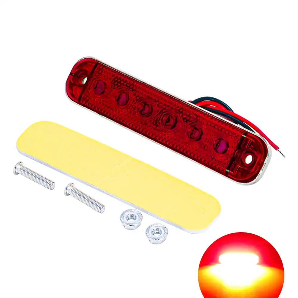 12V- 80V 6LED Warning Flashing Lights Front Rear Clearance Indicator Lamp Side Marker Lights for Trailer BUS Van Caravan Truck