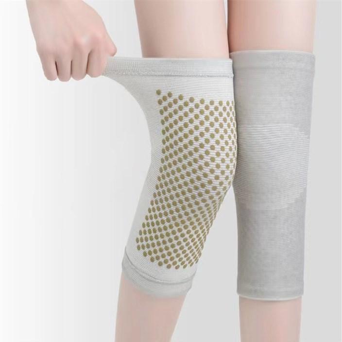 Ollas Hot Sale Autumn and Winter Knee Joints Warm Knee Pads Self Heating Wormwood Knitted Knee Pads L серый