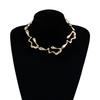 Irregular Choker Earrings Women Alloy Chunky Choker Special Shape Punk Necklace Earrings Gift for Wife Girlfriend Party Hip Hop Accessories