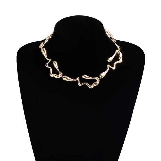 Irregular Choker Earrings Women Alloy Chunky Choker Special Shape Punk Necklace Earrings Gift for Wife Girlfriend Party Hip Hop Accessories