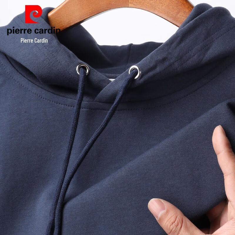 Pánská jednobarevná ležérní mikina s kapucí Pierre Cardin