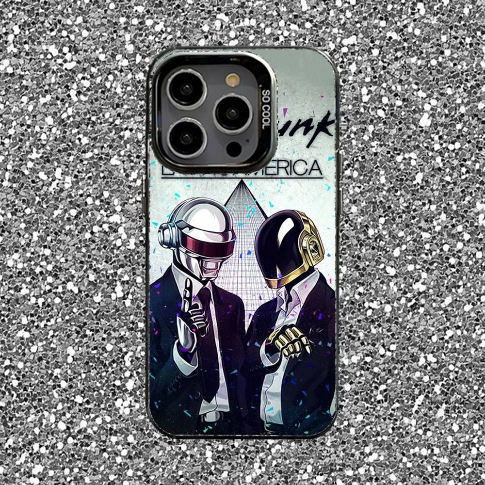 Daft Punk Phone Case For iPhone 16,15,14,13,12,11,Pro,XS,Max,Plus,Mini,SE Black Candy Matte Shockproof Cover