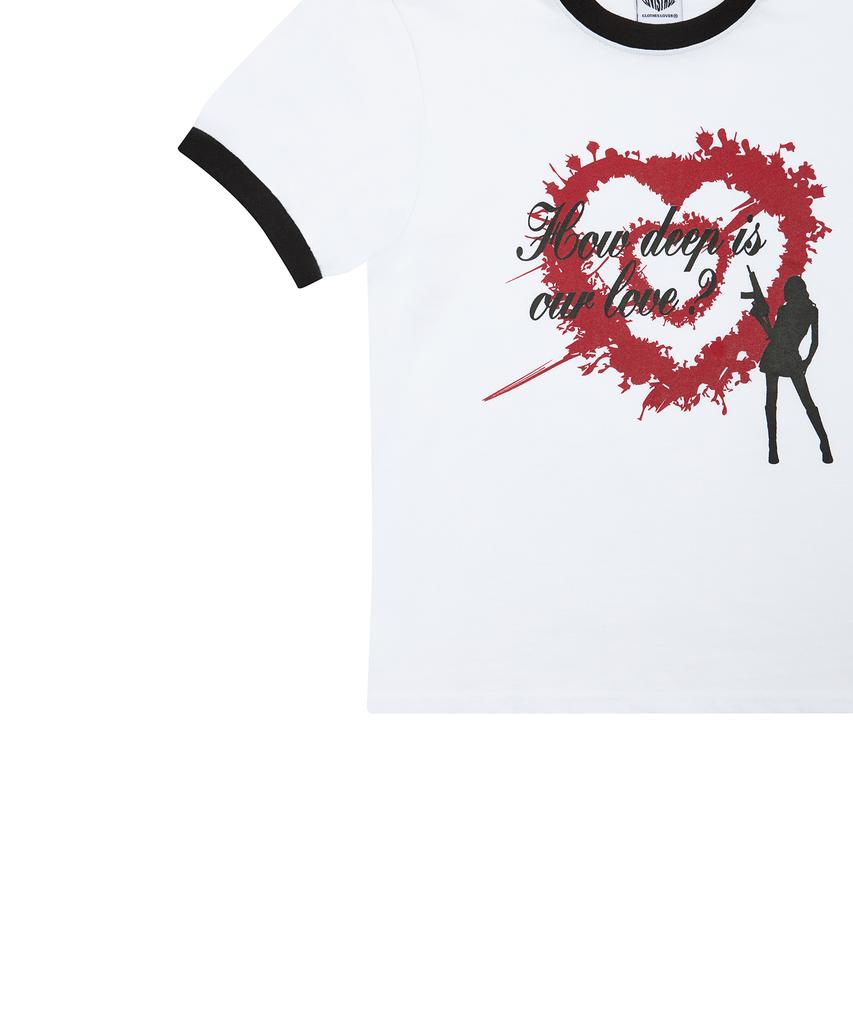 LUVISTRUE Sm How Deep Heart Tang Tee(White)