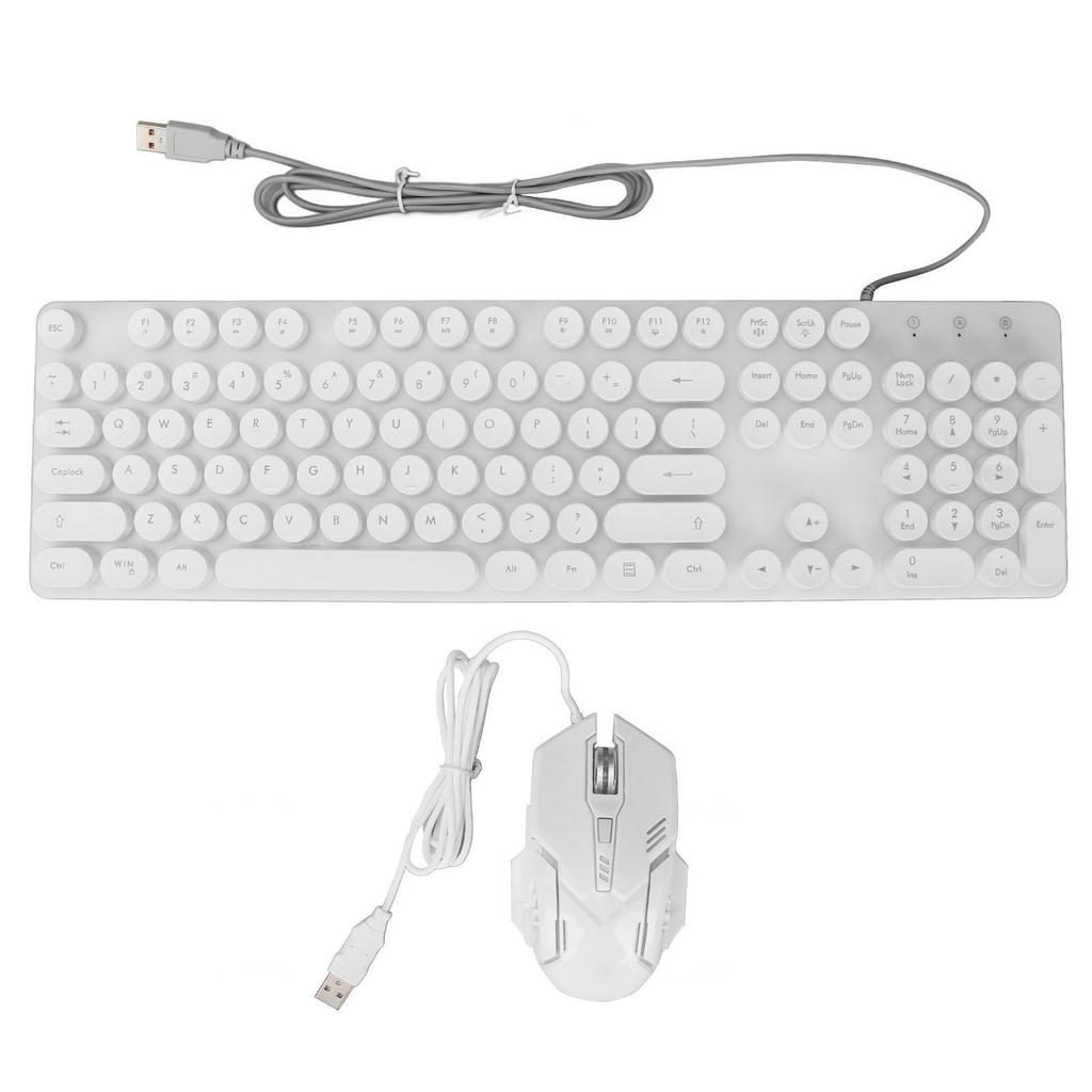 RGB Keyboard Mouse Combo Adjustable RGB Backlit 104 Keys Mechanical Punk Keyboard DPI Mouse Set for