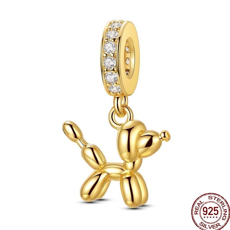 Original Copper Gold Series Charms Bead Sunflower Dogs Leopard Firefly Pendants Fit Bracelet Jewelry Gift Marking