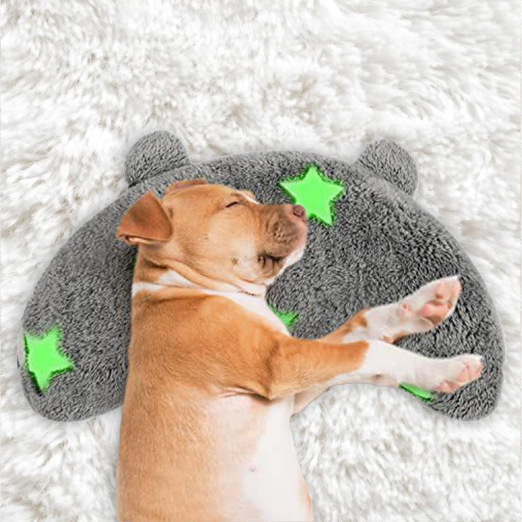 U Shaped Pet Pillow Furry Pet Calming Pillow Comfortable Dog Neck Pillow Glowing Washable Pet Calming Toy For Dog Cat