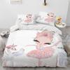 Girls Ballet Dance Duvet Cover Three-Piece Bedding 3D Printed Sheet Quilt Cover Pillowcase