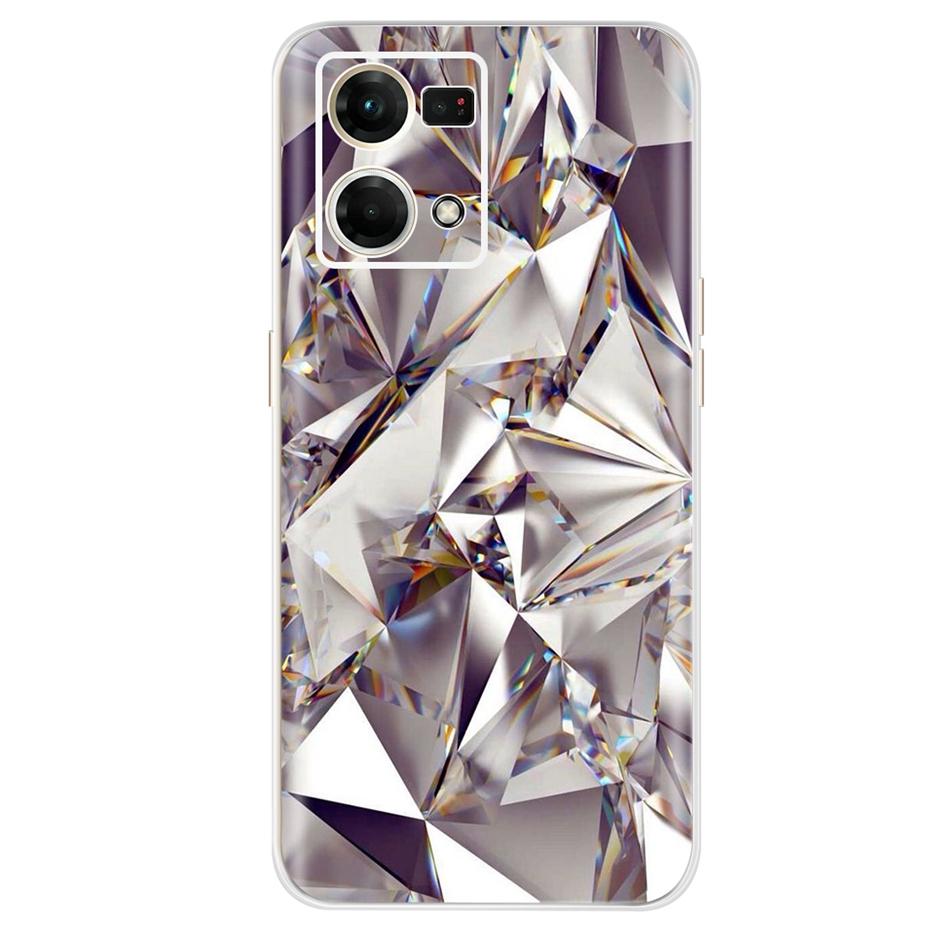 For Oppo F21 Pro 4G Case Oppo Reno7 CPH2363 Colorful Painted Cover Soft Silicone Case For Oppo Reno7 Reno 7 F21 Pro Fundas Coque