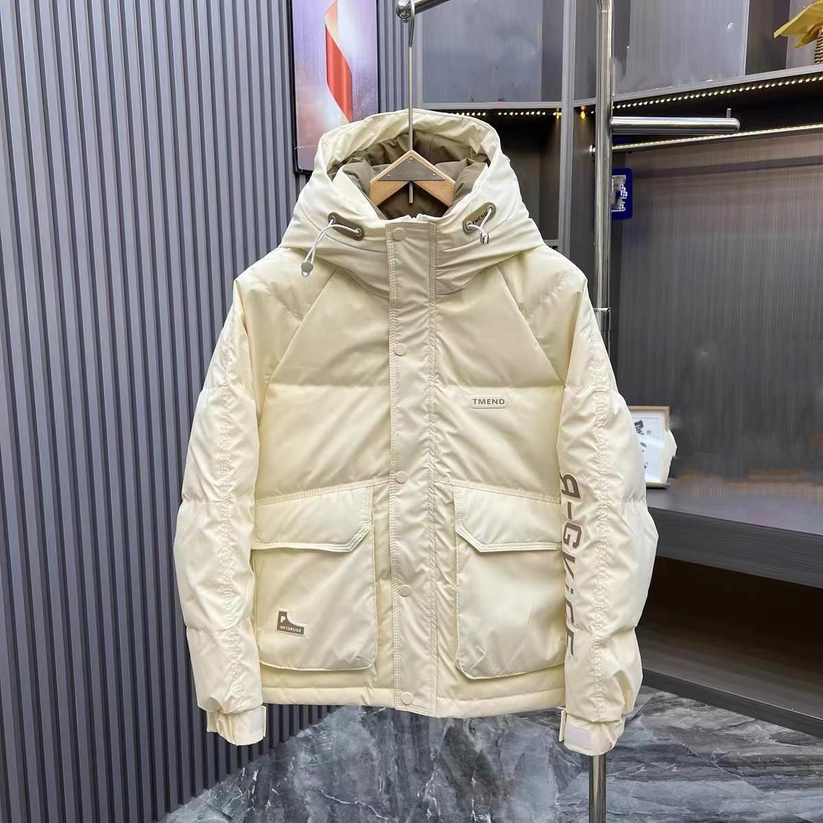 

Чоловічий зимовий потовщений пуховик з капюшоном Повсякденний теплий робочий одяг M