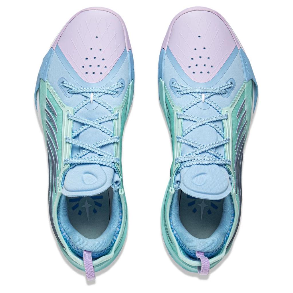 New LiNing Sonic 13 Abrasion Resistant Slip Resistant Low Top Basketball Shoes Men's Blue Purple ABAV025-8