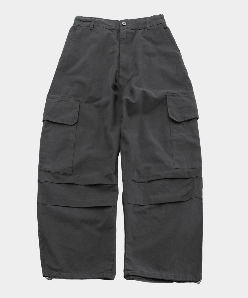 SOMEPLACE MAN Basic Oversized Wide Big Pocket String Parachute Cargo Pants_3 Colors