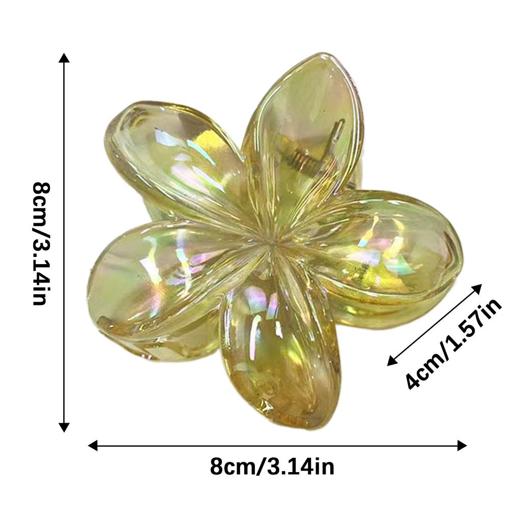 Hawaiian Flower Claw Clips Vacation Egg Flower Hair Clips Hawaii Beach Claws Bohemian Hairpin for Girls Colorful Hair Accessorie
