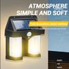 Lampe de nuit solaire en tungstène avec détecteur de mouvement intelligent, lampe murale, 3 modes d'éclairage, lanterne de décoration de jardin, de cour, étanche