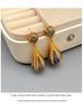 High-End Chinese Water Drop Enamel Earrings - Luxurious Long Silver Needle, Trendy Ancient Style for Women