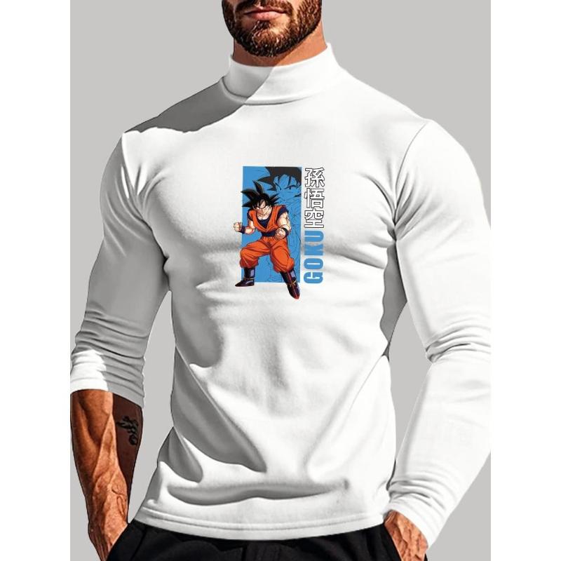 Dragon Balls Long Sleeve T-Shirt, Solid Color, Ribbed Cuffs, Breathable & Comfortable XXL чёрный