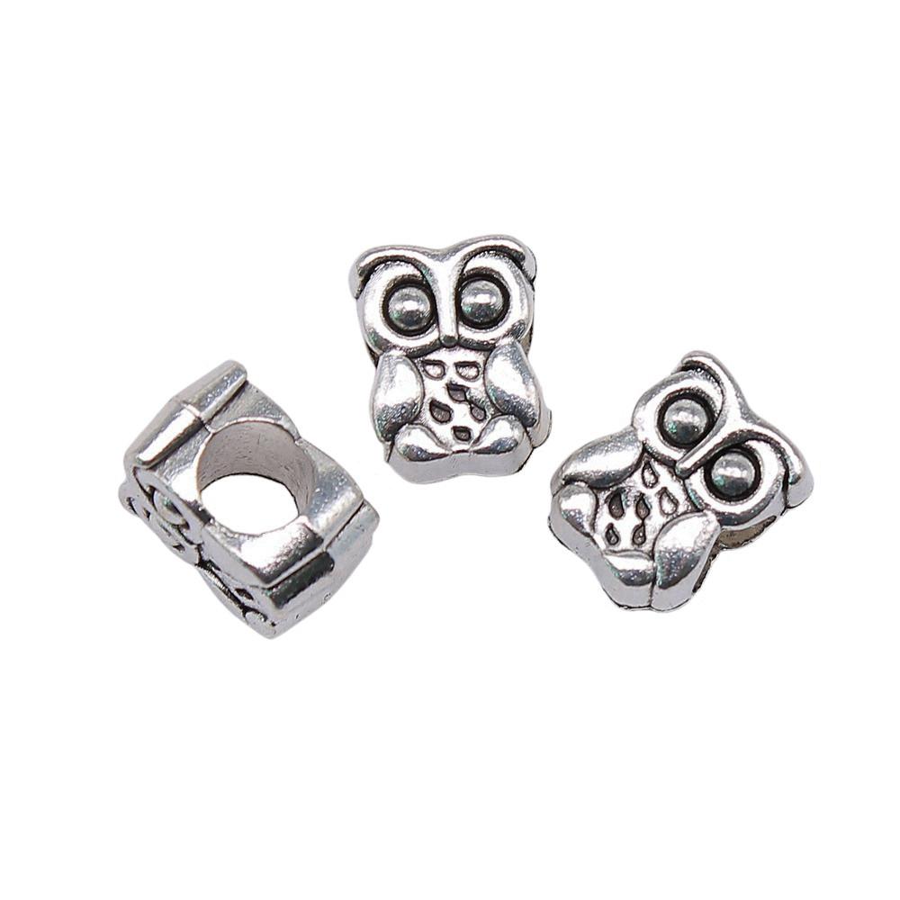Animal Spacer Beads Large Hole Charms For Necklace Jewelry Making Starter Kit